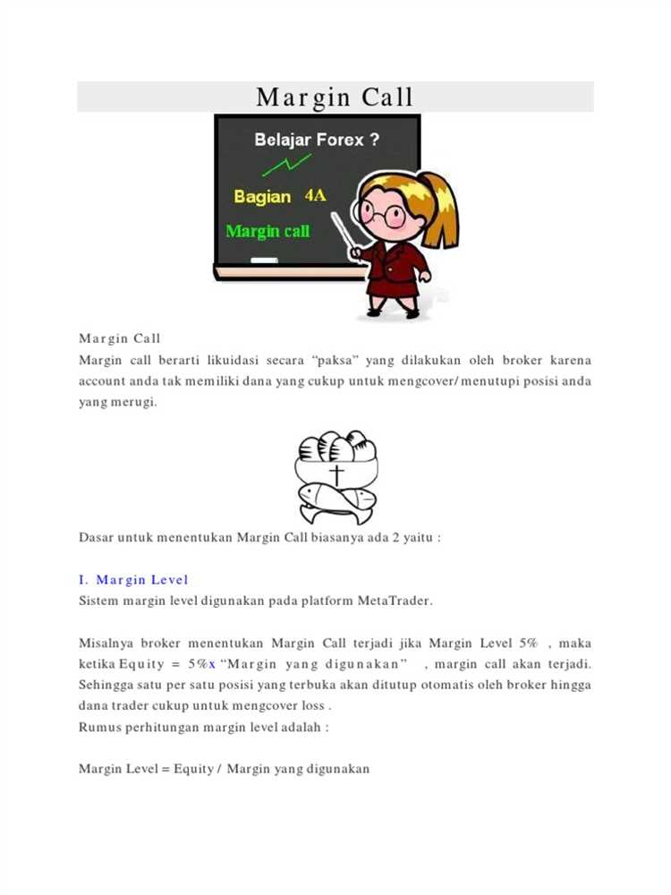 Apa itu margin level dalam forex