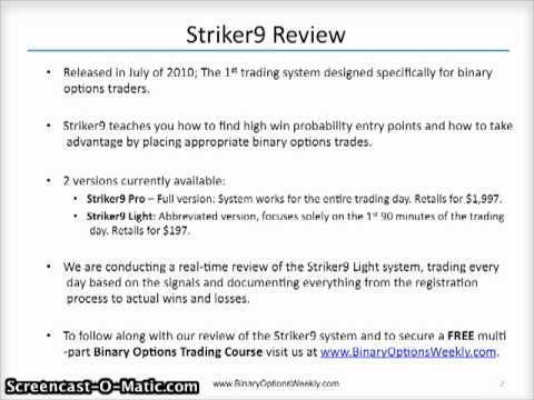 Binary options trading system striker9