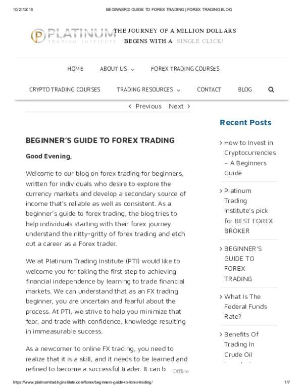 How to learn forex trading pdf