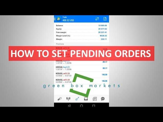 How to set pending orders in forex