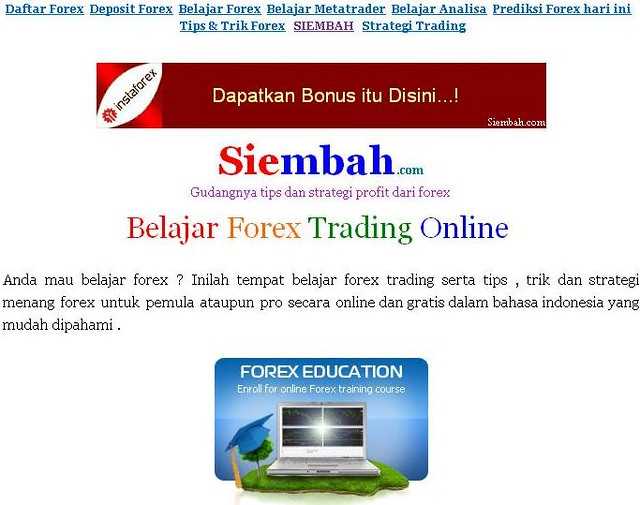 Keuntungan mempelajari forex di Siembah